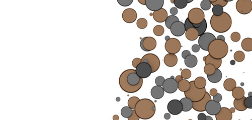 Poster - gold  Delight: Captivating 3D Illustration of Joyful gold Confetti