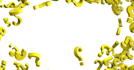 Poster - colored question marks background concept