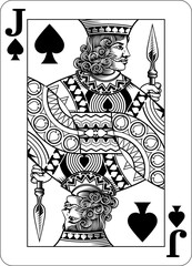 Leinwandbilder - Jack of Spades design from a new original deck of playing cards.