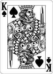Leinwandbilder - King of Spades design from a new original deck of playing cards.