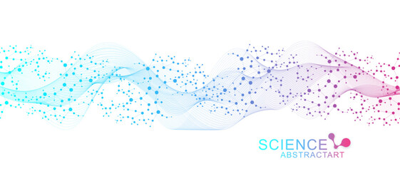 Poster - molecular structure dna, atom, neurons. medical, technology, chemistry, science background. science 