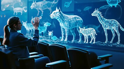 Poster - Exploring the wonders of wildlife through immersive technology in a futuristic setting Generative AI