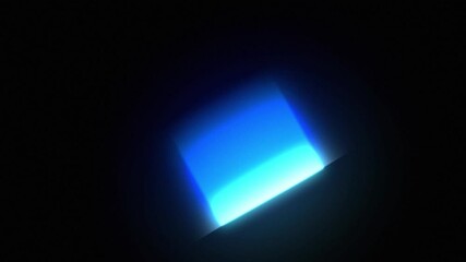 Wall Mural - blue gradient square rotating animated looped background