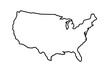 © tanbirmiah - Hand Drawn Outline Map of the USA