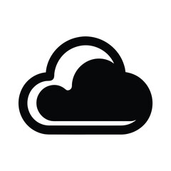 cloud icon silhouette vector illustration