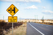 © Austockphoto - Train track crossing on side road sign on rural road