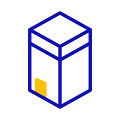 Poster - Isometric minimalistic cube outline illustration for web design and decoration