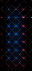 Poster - Glowing grid, network, digital, abstract, dark background, tech wallpaper
