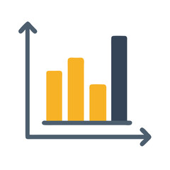 Poster - Bar Chart Vector Illustration Showing Growth and Business Analytics