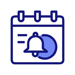 Poster - Reminder Icon: Calendar with Bell Symbol for Appointments and Notifications