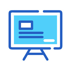 Poster - Presentation Board Icon for Business, Education, and Marketing Strategies
