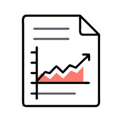 Poster - Minimalist Business Report with Rising Graph and Dashboard Elements on Black