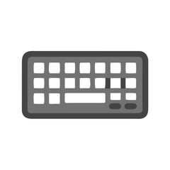 Poster - Blue and Green Keyboard Vector Illustration on Black Background, Tech, Computer