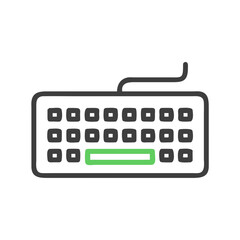Poster - Keyboard Icon Illustration with Cable, Input Device for Typing and Computing