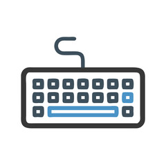 Poster - Minimalist Keyboard Illustration on Black Background for Technology and Design Projects