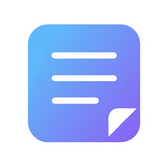 Poster - Colorful Document Icon with Folded Corner for Notes and Information