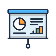 Poster - Presentation Board with Charts and Data: Business Analysis, Statistics, and Planning