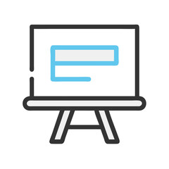Poster - Presentation Board Icon: Stylish Easel Illustration for Business and Education