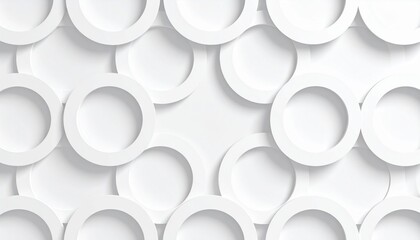Poster - Creative graphic design action featuring white circular patterns studio environment abstract content top-down viewpoint for modern aesthetic