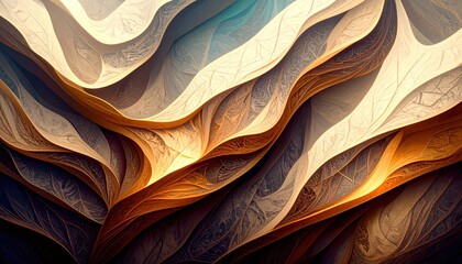 Poster - Dynamic wave patterns of abstract art digital space visual texture modern environment aerial view conceptual design