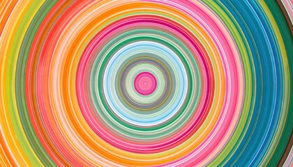 Poster - Colorful circular art display abstract gallery digital artwork vibrant environment aerial view visual creativity