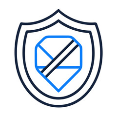 Poster - Secure email logo: protected messaging and confidentiality symbol in shield form