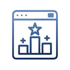 Poster - Website Ranking Growth Chart with Star, SEO Performance, and Optimization