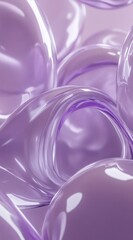 Poster - Purple abstract sphere, 3d render of liquid forms, modern background for design