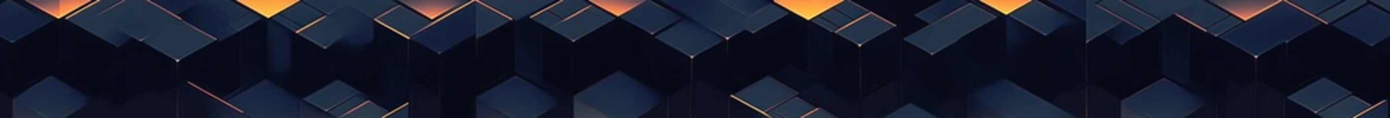 Poster - Abstract dark blue diamond sunset