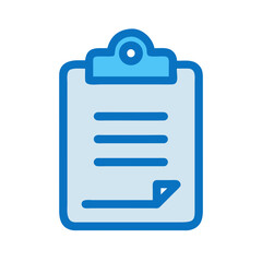Poster - Blue Clipboard Icon: Task Management, List, Notes, and Documents