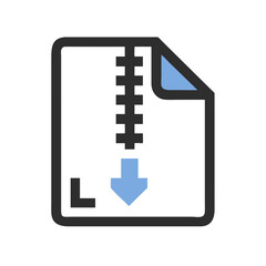 Poster - Compressed File Icon: Download, Zipping, Archiving, and Data Compression Symbol