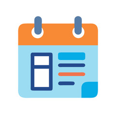 Poster - Colorful Calendar Icon, Schedule, Planner, Appointment, Date, Meeting, Reminder, Event