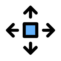 Fototapete - Blue Square Centered on Black Background, Minimalist Design, Modern Art