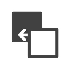 Poster - Replace Icon - Squares with Left Arrow for Data Transformation and Synchronization