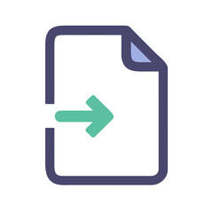 Poster - File Export Icon with Arrow on Black Background for Design