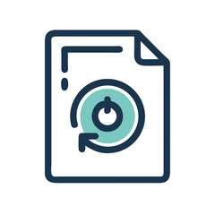 Poster - Reload Document Icon: Refresh, Update, Restart, File, Synchronization Concept