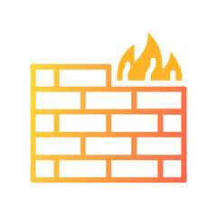 Poster - Firewall Icon: Security, Network Protection, Cyber Security Illustration