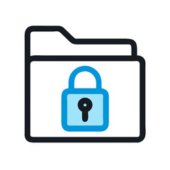 Poster - Secure Folder Icon: Data Protection and Confidentiality Illustration
