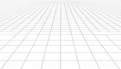 Poster - Exploring abstract patterns grid layout on white surface digital art minimalistic style aerial view creative concept
