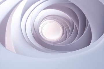 Poster - Explore a futuristic abstract background with smooth gradient tubes of layered patterns