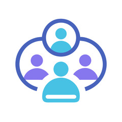 Poster - Teamwork and Collaboration Icon with Connection, Networking, and Shared Goal Focus