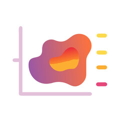 Poster - Abstract Gradient Graph: Business Growth Visualization with Vibrant Colors on Dark Background