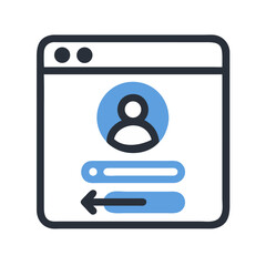 Poster - Login Window Icon Illustration for Website User Interface