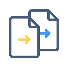 Poster - File Transfer Icon: Data Migration, Copying, and Sharing Design Concept