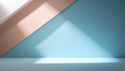Poster - Dynamic light play on geometric shapes studio setting abstract image minimalist environment close-up view modern art concept