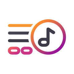 Poster - Playlist Music Icon with Gradient Color Style on Black Background