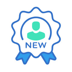 Poster - New User Badge: Modern Icon for New Members or Profiles