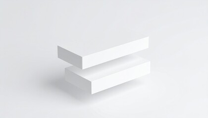 Poster - Minimalist design action abstract white objects studio space digital art elevated view conceptual aesthetic