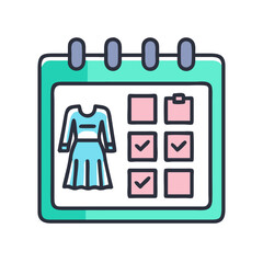 Poster - Dress Shopping Calendar Icon: Fashion Schedule, Appointment Reminder and Event Planning