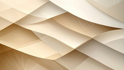 Poster - Dynamic paper waves abstract art digital design minimalist environment creative perspective visual aesthetics for modern spaces